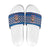 Korea Christmas Slide Sandals with Bear in Hanbok National Emblem and Traditional Boat Pattern Design - Wonder Print Shop