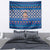 Korea Christmas Tapestry with Bear in Hanbok National Emblem and Traditional Boat Pattern Design - Wonder Print Shop