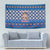 Korea Christmas Tapestry with Bear in Hanbok National Emblem and Traditional Boat Pattern Design - Wonder Print Shop
