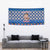 Korea Christmas Tapestry with Bear in Hanbok National Emblem and Traditional Boat Pattern Design - Wonder Print Shop