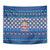 Korea Christmas Tapestry with Bear in Hanbok National Emblem and Traditional Boat Pattern Design - Wonder Print Shop