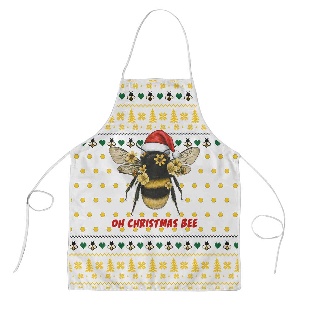 Oh Christmas Bee Bee Christmas Apron Xmas Holiday Patterns - Wonder Print Shop