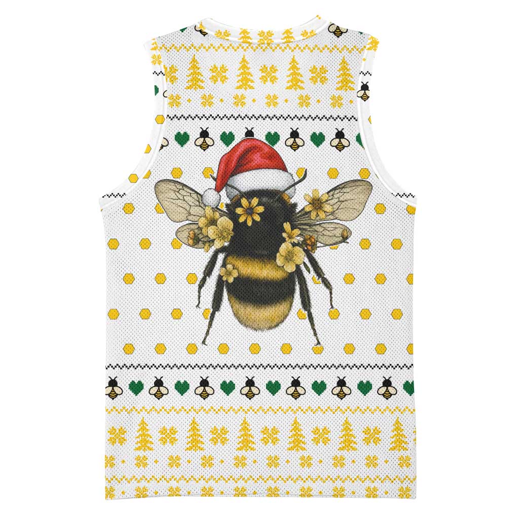 Oh Christmas Bee Bee Christmas Basketball Jersey Xmas Holiday Patterns - Wonder Print Shop