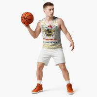 Oh Christmas Bee Bee Christmas Basketball Jersey Xmas Holiday Patterns - Wonder Print Shop