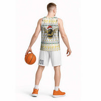 Oh Christmas Bee Bee Christmas Basketball Jersey Xmas Holiday Patterns - Wonder Print Shop