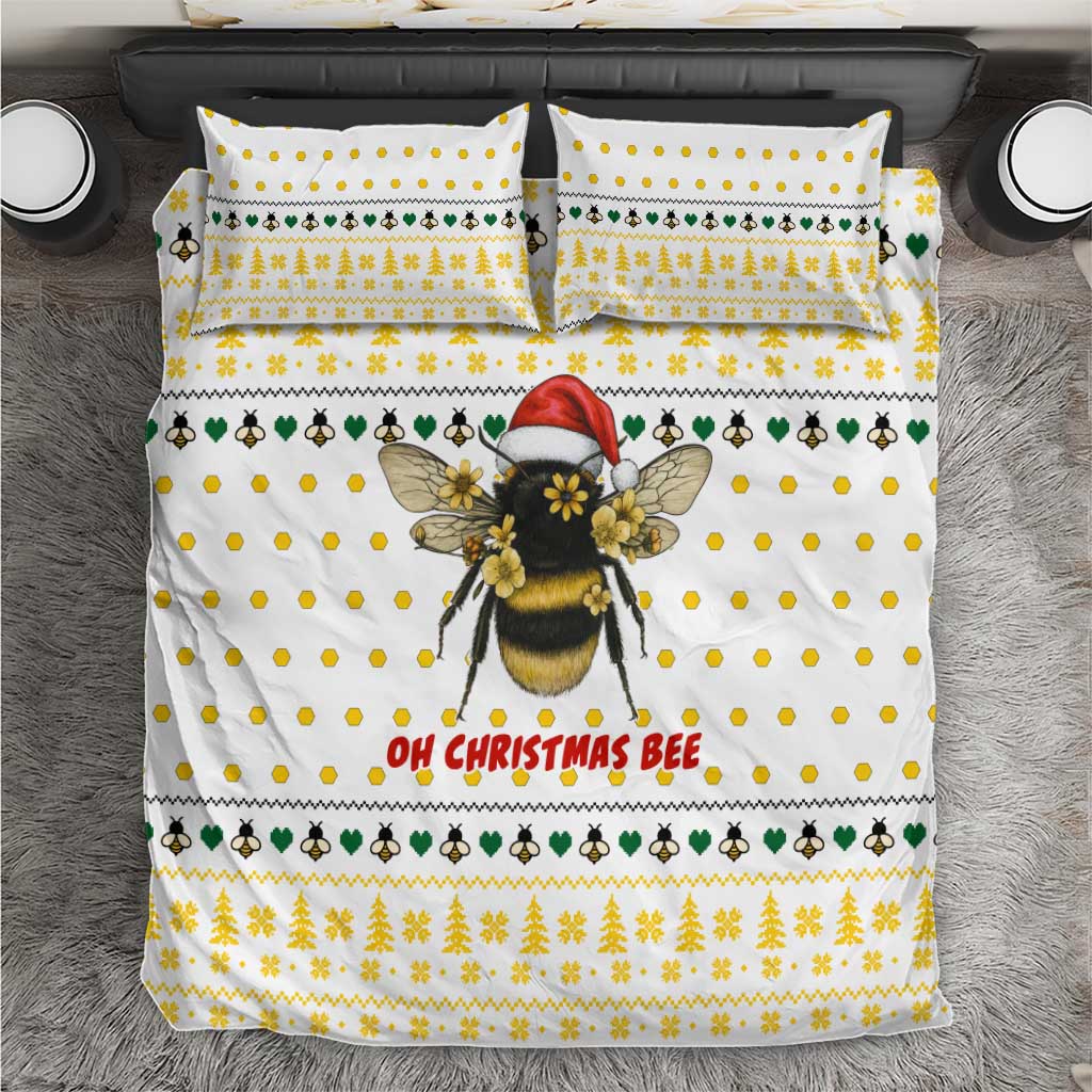 Oh Christmas Bee Bee Christmas Bedding Set Xmas Holiday Patterns - Wonder Print Shop