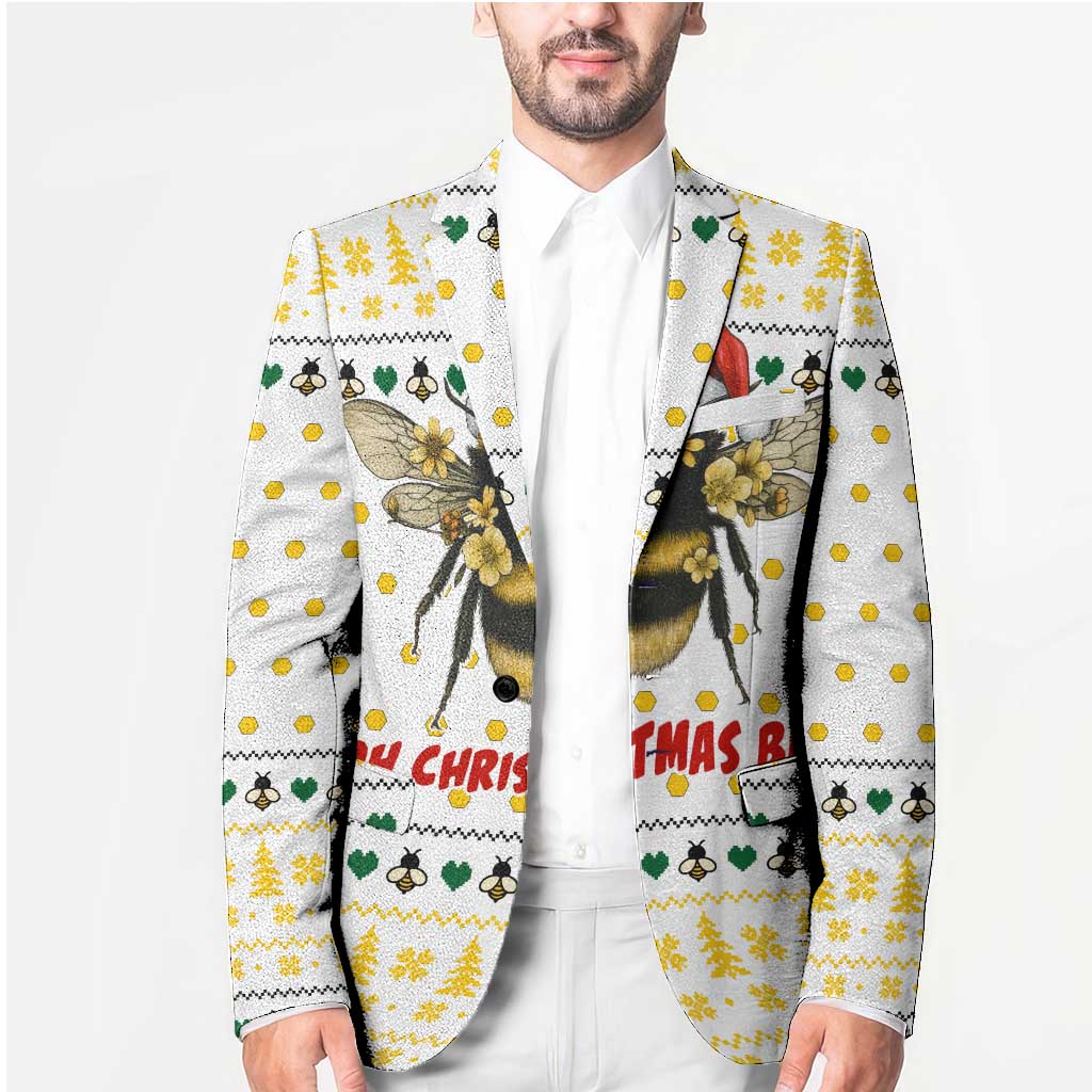 Oh Christmas Bee Bee Christmas Blazer Xmas Holiday Patterns - Wonder Print Shop