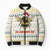 Oh Christmas Bee Bee Christmas Bomber Puffer Jacket Xmas Holiday Patterns - Wonder Print Shop