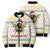 Oh Christmas Bee Bee Christmas Bomber Puffer Jacket Xmas Holiday Patterns - Wonder Print Shop