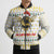 Oh Christmas Bee Bee Christmas Bomber Puffer Jacket Xmas Holiday Patterns - Wonder Print Shop