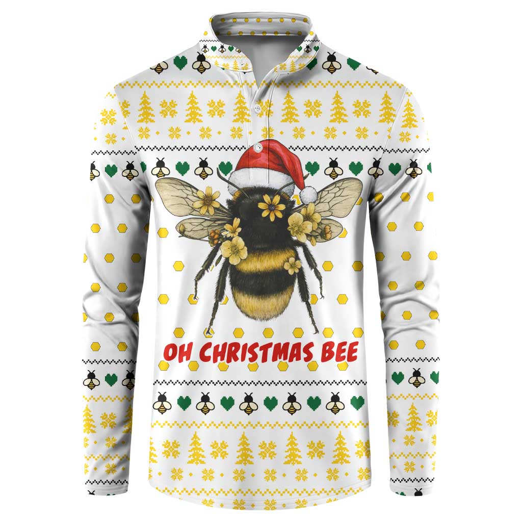 Oh Christmas Bee Bee Christmas Button Sweatshirt Xmas Holiday Patterns - Wonder Print Shop