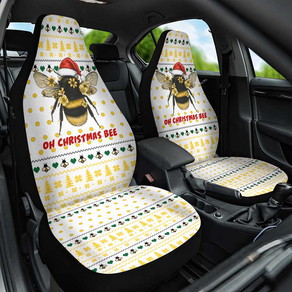 Oh Christmas Bee Bee Christmas Car Seat Cover Xmas Holiday Patterns - Wonder Print Shop