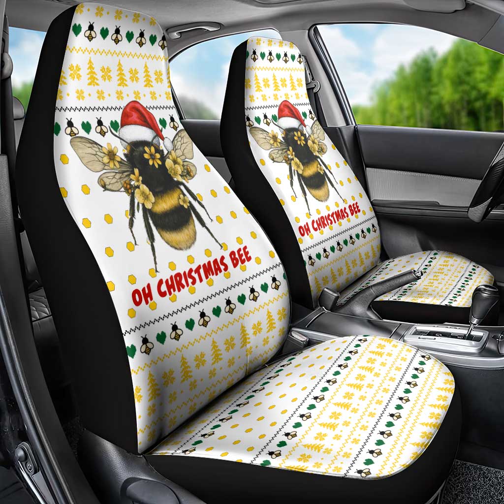 Oh Christmas Bee Bee Christmas Car Seat Cover Xmas Holiday Patterns - Wonder Print Shop