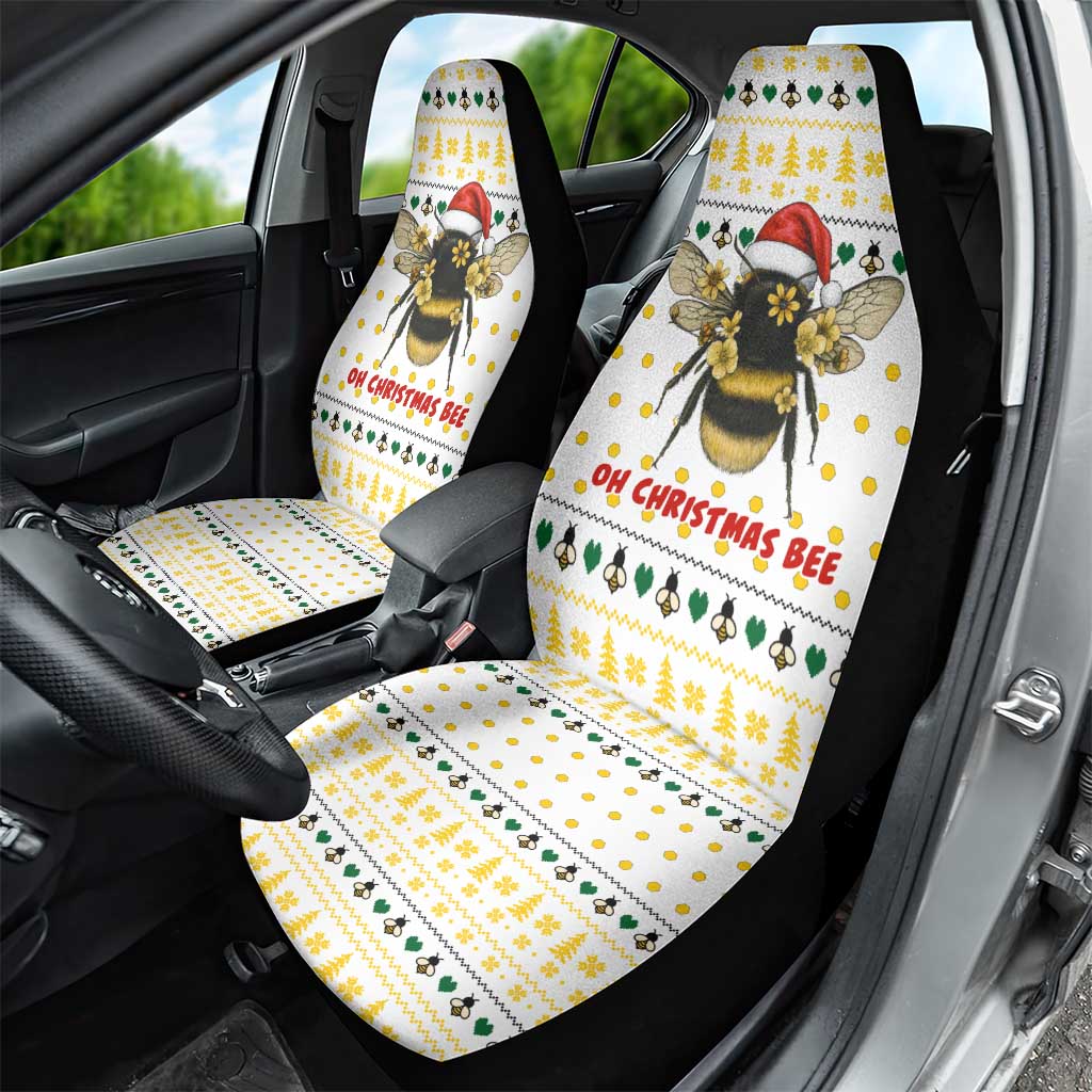 Oh Christmas Bee Bee Christmas Car Seat Cover Xmas Holiday Patterns - Wonder Print Shop