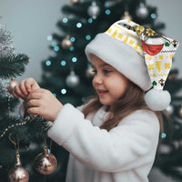 Oh Christmas Bee Bee Christmas Santa Hat Xmas Holiday Patterns - Wonder Print Shop