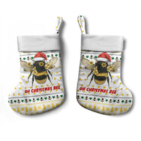 Oh Christmas Bee Bee Christmas Stocking Xmas Holiday Patterns - Wonder Print Shop