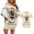 Oh Christmas Bee Bee Christmas Couples Matching Off Shoulder Short Dress and Hawaiian Shirt Xmas Holiday Patterns - Wonder Print Shop
