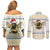 Oh Christmas Bee Bee Christmas Couples Matching Off Shoulder Short Dress and Long Sleeve Button Shirt Xmas Holiday Patterns - Wonder Print Shop