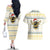 Oh Christmas Bee Bee Christmas Couples Matching Off The Shoulder Long Sleeve Dress and Hawaiian Shirt Xmas Holiday Patterns - Wonder Print Shop