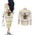 Oh Christmas Bee Bee Christmas Couples Matching Off The Shoulder Long Sleeve Dress and Long Sleeve Button Shirt Xmas Holiday Patterns - Wonder Print Shop
