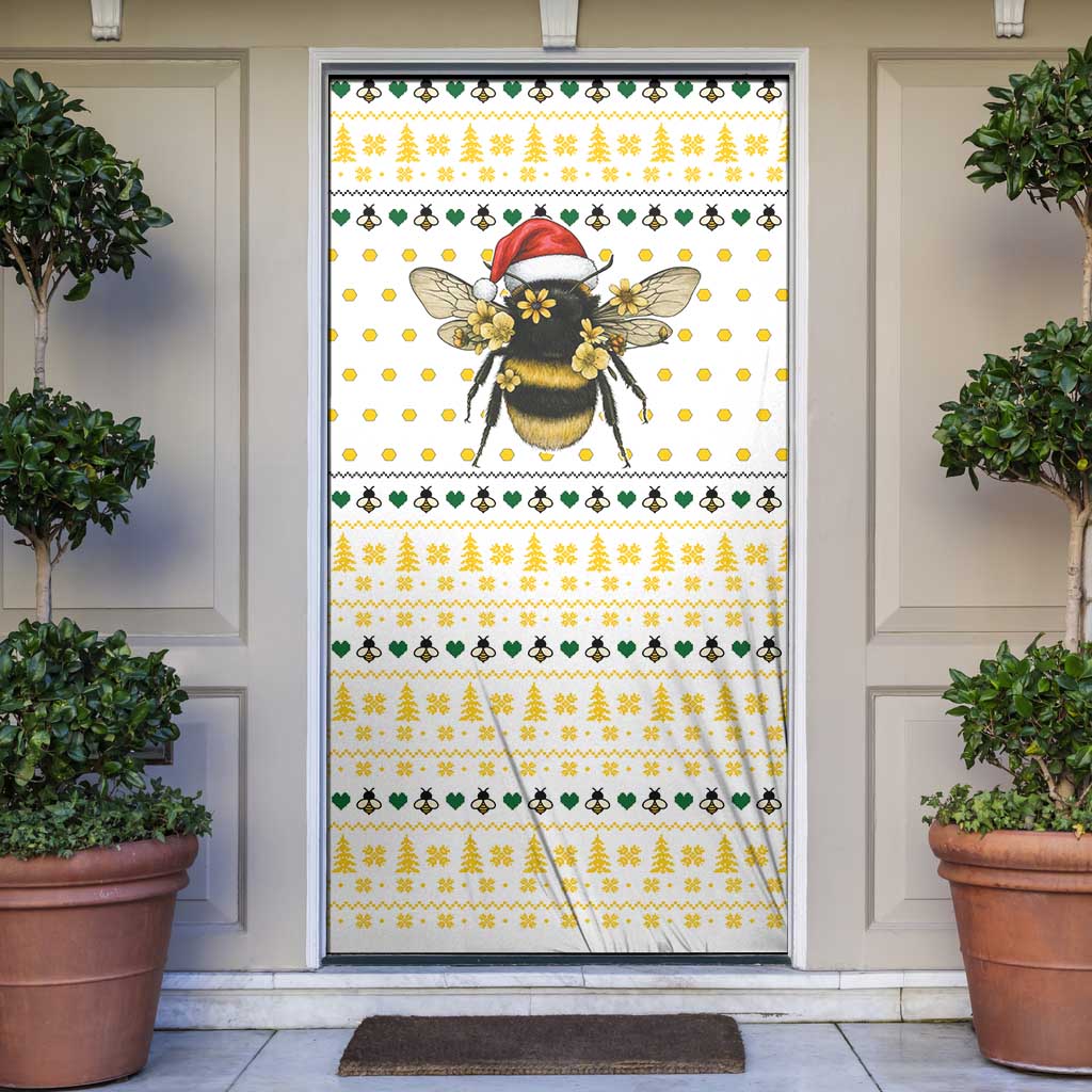Oh Christmas Bee Bee Christmas Door Cover Xmas Holiday Patterns - Wonder Print Shop