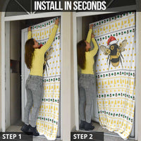 Oh Christmas Bee Bee Christmas Door Cover Xmas Holiday Patterns - Wonder Print Shop