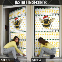 Oh Christmas Bee Bee Christmas Door Cover Xmas Holiday Patterns - Wonder Print Shop