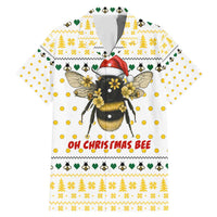 Oh Christmas Bee Bee Christmas Family Matching Mermaid Dress and Hawaiian Shirt Xmas Holiday Patterns - Wonder Print Shop