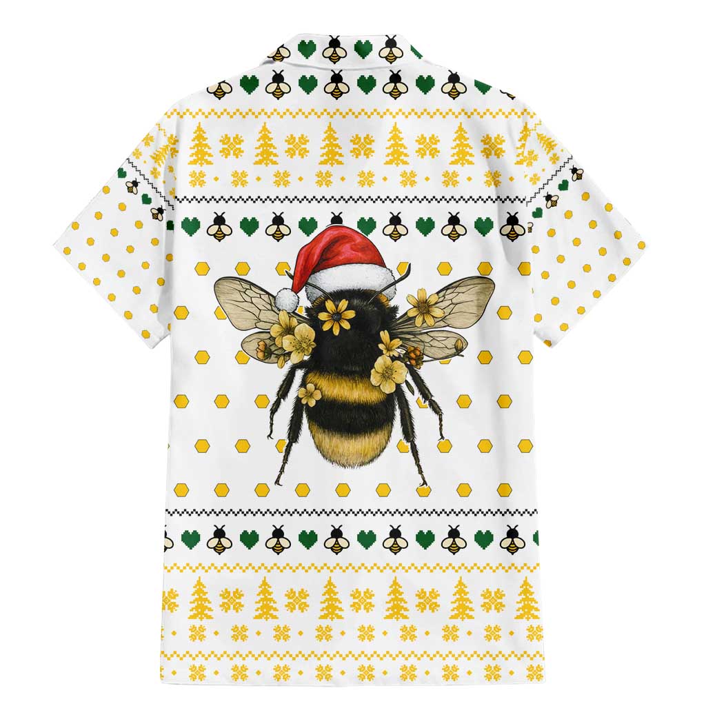 Oh Christmas Bee Bee Christmas Family Matching Mermaid Dress and Hawaiian Shirt Xmas Holiday Patterns - Wonder Print Shop