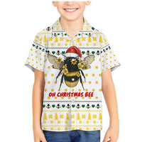 Oh Christmas Bee Bee Christmas Family Matching Mermaid Dress and Hawaiian Shirt Xmas Holiday Patterns - Wonder Print Shop