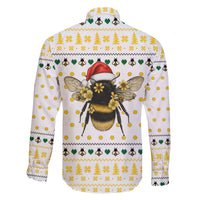 Oh Christmas Bee Bee Christmas Family Matching Off The Shoulder Long Sleeve Dress and Hawaiian Shirt Xmas Holiday Patterns - Wonder Print Shop