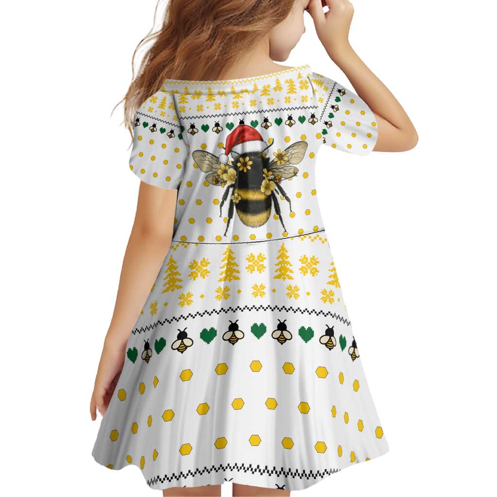 Oh Christmas Bee Bee Christmas Family Matching Off Shoulder Short Dress and Hawaiian Shirt Xmas Holiday Patterns - Wonder Print Shop