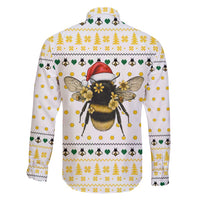 Oh Christmas Bee Bee Christmas Family Matching Off Shoulder Short Dress and Hawaiian Shirt Xmas Holiday Patterns - Wonder Print Shop