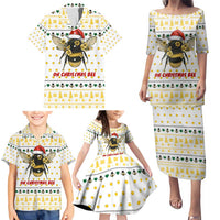 Oh Christmas Bee Bee Christmas Family Matching Puletasi and Hawaiian Shirt Xmas Holiday Patterns - Wonder Print Shop