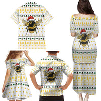 Oh Christmas Bee Bee Christmas Family Matching Puletasi and Hawaiian Shirt Xmas Holiday Patterns - Wonder Print Shop