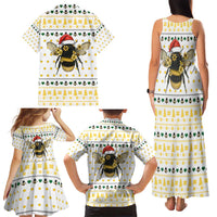 Oh Christmas Bee Bee Christmas Family Matching Tank Maxi Dress and Hawaiian Shirt Xmas Holiday Patterns - Wonder Print Shop