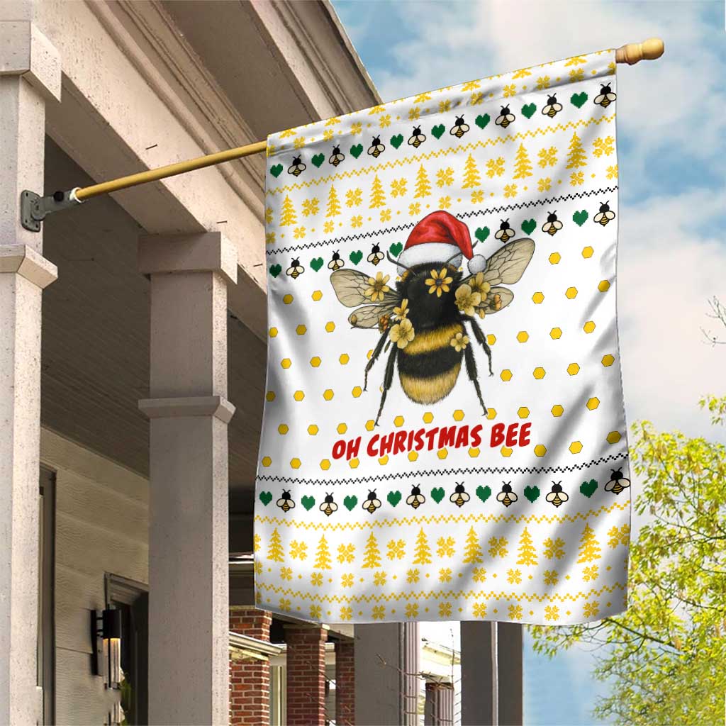 Oh Christmas Bee Bee Christmas Garden Flag Xmas Holiday Patterns - Wonder Print Shop
