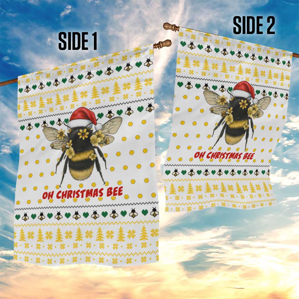 Oh Christmas Bee Bee Christmas Garden Flag Xmas Holiday Patterns - Wonder Print Shop