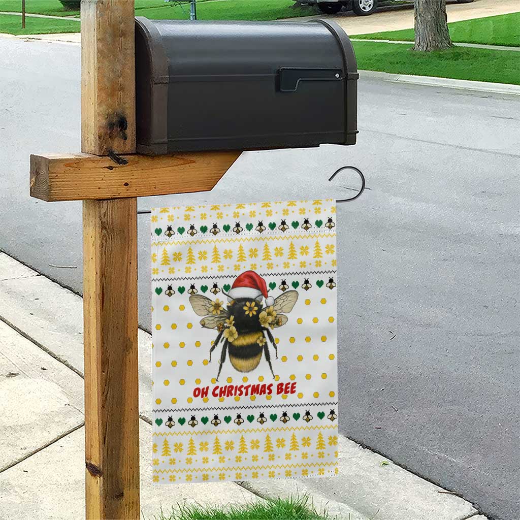 Oh Christmas Bee Bee Christmas Garden Flag Xmas Holiday Patterns - Wonder Print Shop