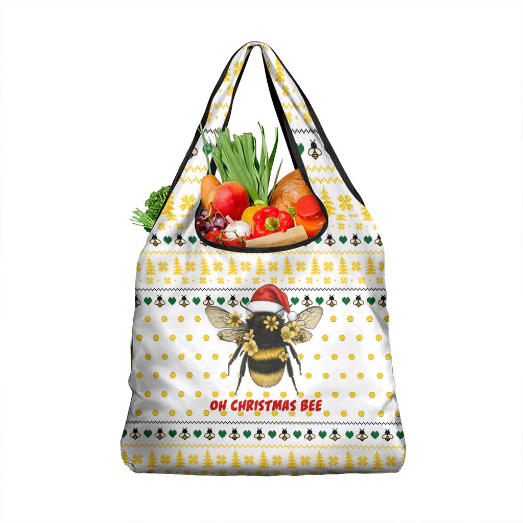 Oh Christmas Bee Bee Christmas Grocery Bag Xmas Holiday Patterns - Wonder Print Shop