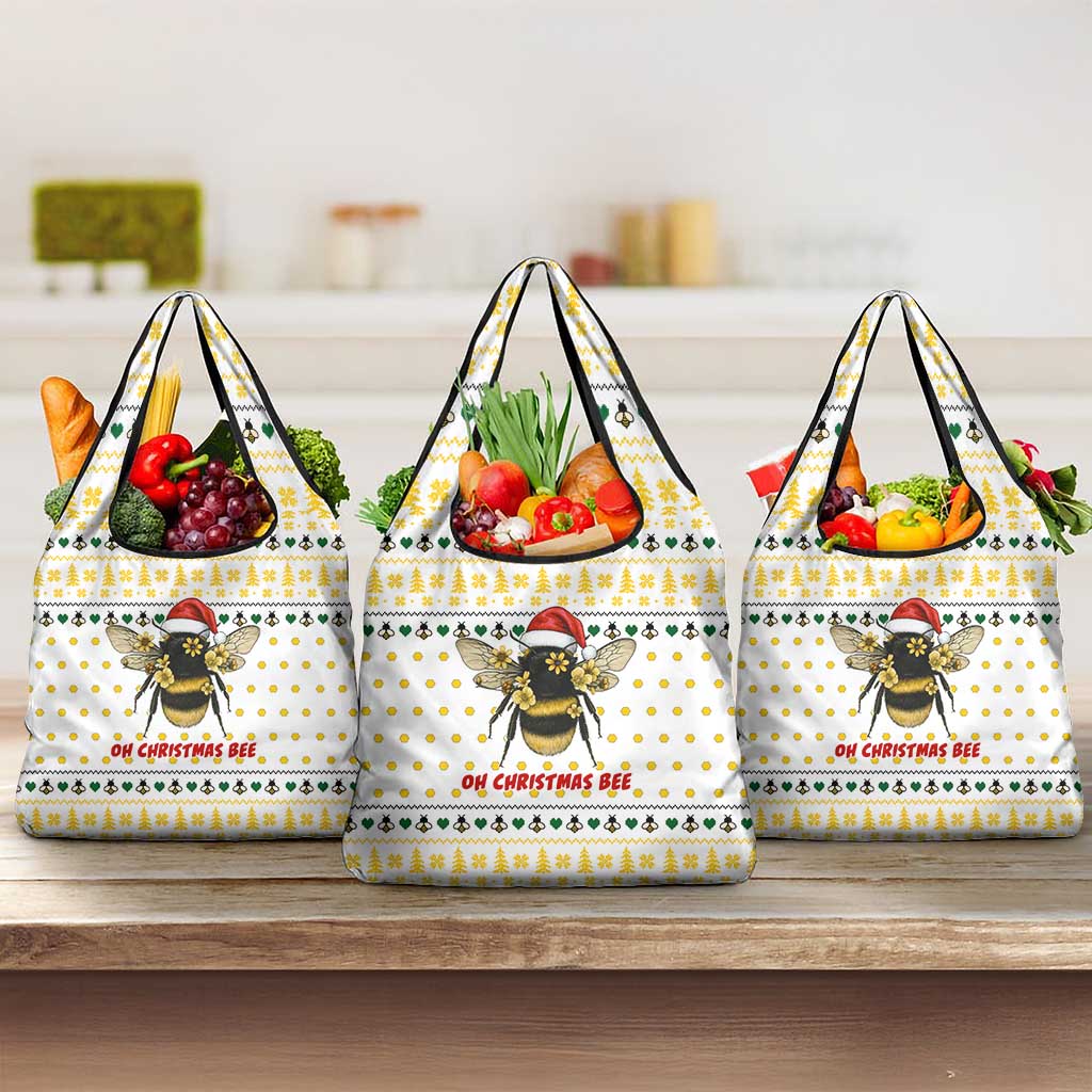 Oh Christmas Bee Bee Christmas Grocery Bag Xmas Holiday Patterns - Wonder Print Shop