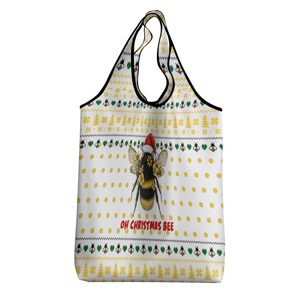 Oh Christmas Bee Bee Christmas Grocery Bag Xmas Holiday Patterns - Wonder Print Shop