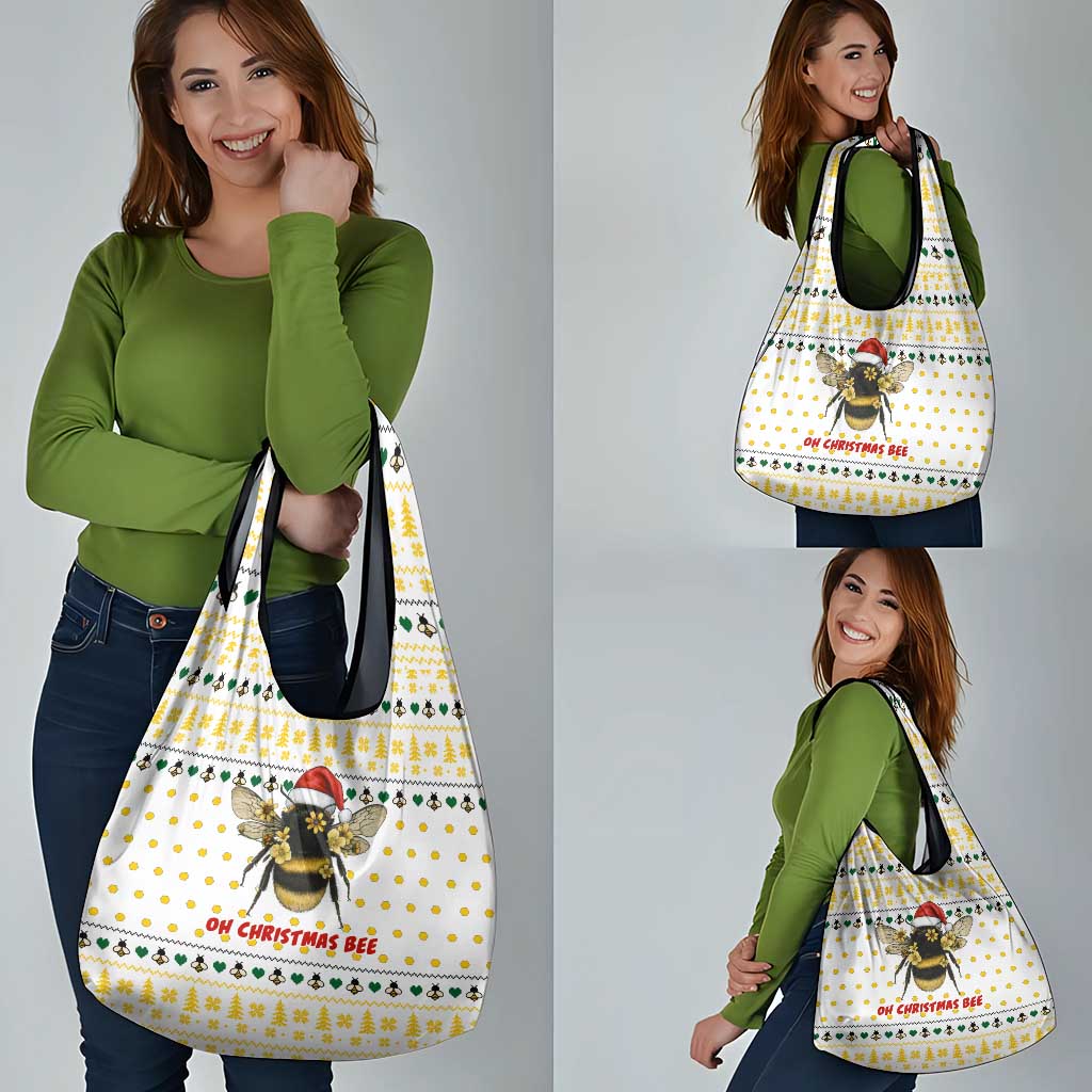 Oh Christmas Bee Bee Christmas Grocery Bag Xmas Holiday Patterns - Wonder Print Shop
