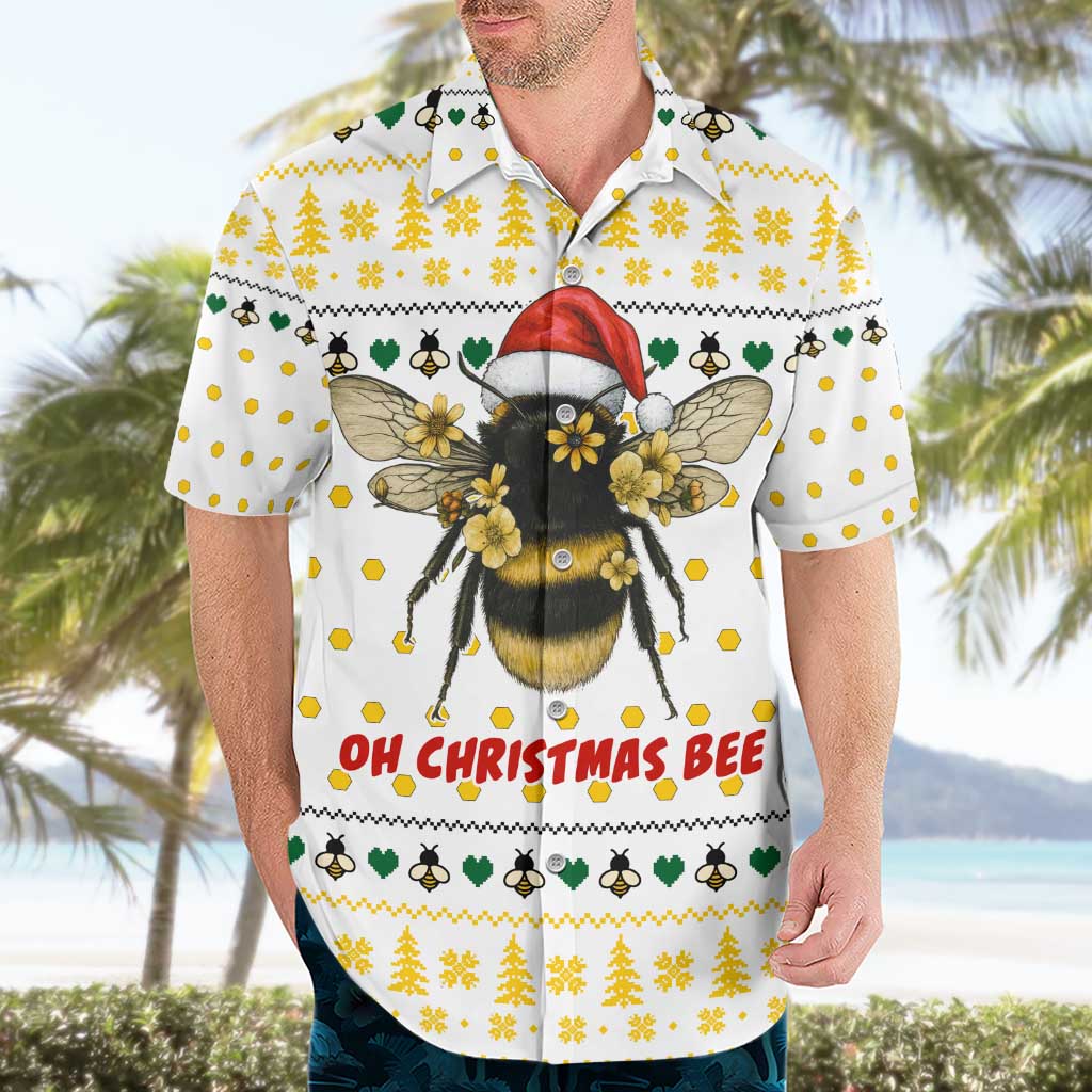 Oh Christmas Bee Bee Christmas Hawaiian Shirt Xmas Holiday Patterns - Wonder Print Shop