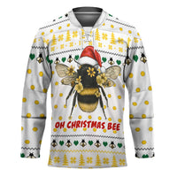 Oh Christmas Bee Bee Christmas Hockey Jersey Xmas Holiday Patterns - Wonder Print Shop