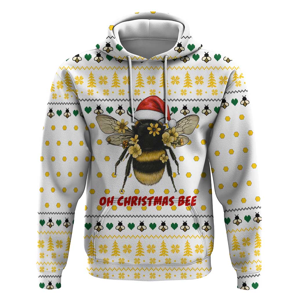 Oh Christmas Bee Bee Christmas Hoodie Xmas Holiday Patterns - Wonder Print Shop