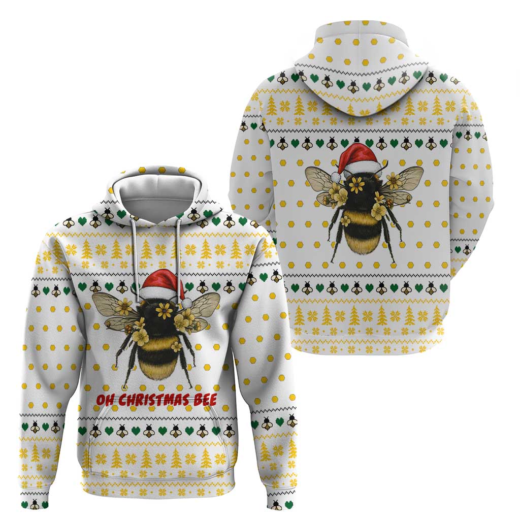 Oh Christmas Bee Bee Christmas Hoodie Xmas Holiday Patterns - Wonder Print Shop