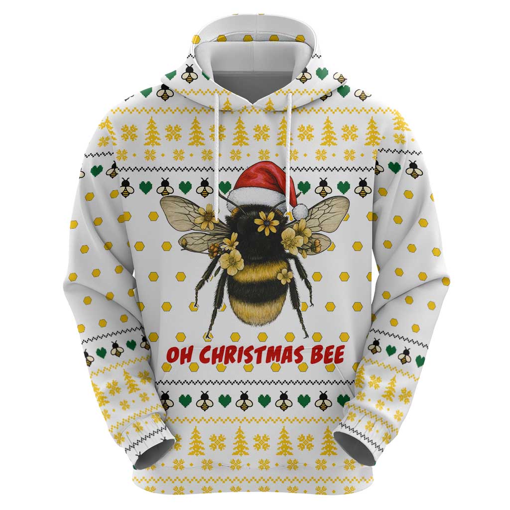 Oh Christmas Bee Bee Christmas Hoodie Xmas Holiday Patterns - Wonder Print Shop