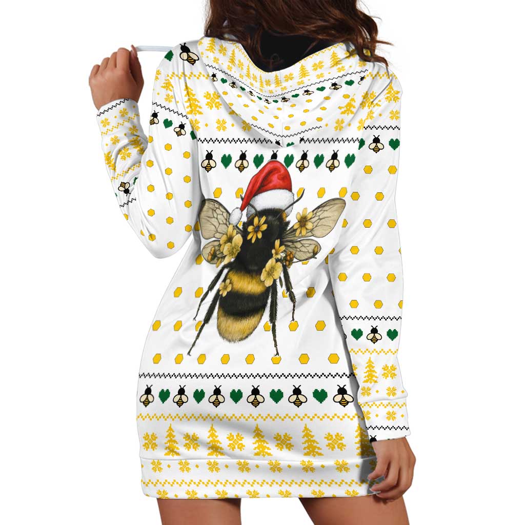 Oh Christmas Bee Bee Christmas Hoodie Dress Xmas Holiday Patterns - Wonder Print Shop