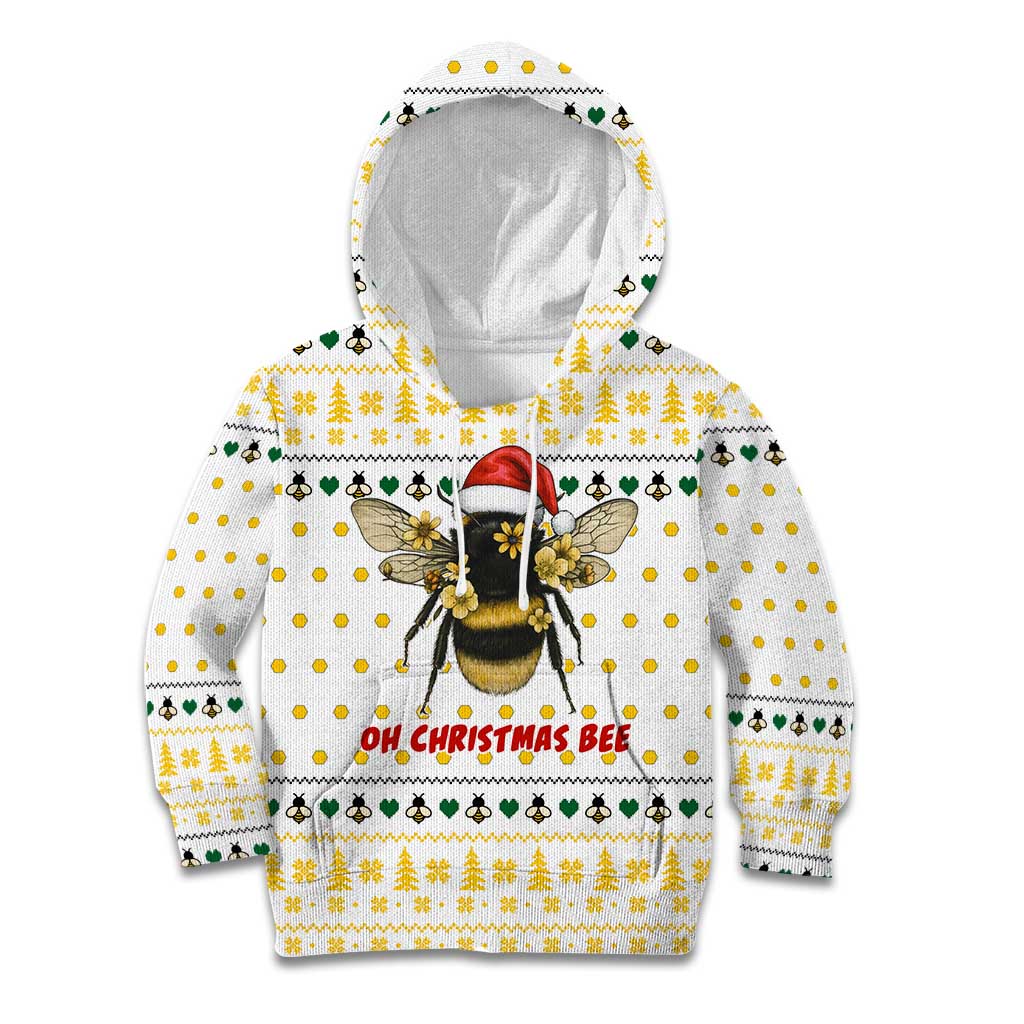 Oh Christmas Bee Bee Christmas Kid Hoodie Xmas Holiday Patterns - Wonder Print Shop